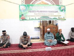 Kapolres Pelabuhan Makassar Hadiri Binrohtal Ramadhan di Masjid Muhajirin