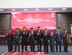 Kukuhkan 70 Anggota Paskibraka Wajo 2022, Amran Mahmud Harap Pengibaran Bendera Sukses