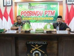 Dandim 1423/Soppeng Resmikan Posbindu PTM Kodim