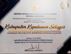 Pemkab Selayar Masuk Nominasi TPID Kabupaten/Kota Beprestasi Kawasan Sulawesi