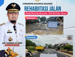 Pemprov Telah Tangani Jalan Rusak di Burung-Burung – Bili-Bili Gowa, Gubernur : Tahun Ini Lanjut Ditangani