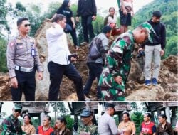 Kapolres Torut Bersama Dandim Salurkan Bantuan Korban Tanah Longsor di To’yasa Akung