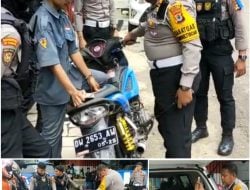 Puluhan Motor Berknalpot Brong Diamankan Satgas Lantas Polres Torut