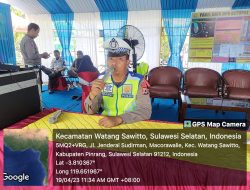 Satlantas Polres Pinrang, Unggah Live Report Arus Lalu Lintas Jelang Lebaran