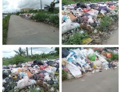 Warga Keluhkan Sampah Menumpuk di Samping Kanal Tamanggapa Utara