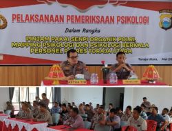 Personel Polres Toraja Utara Ikuti Tes Psikologi Syarat Pegang Senpi