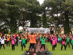 Olahraga Bersama TNI-Polri Untuk Memupuk Sinergitas Menyonsong HUT Bhayangkara ke-77
