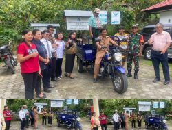 Keluarga Besar RSSK Serahkan Bantuan Motor Sampah di Lembang Lea