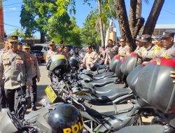 Kapolres Periksa Randis Operasional Polres Menyongsong Pemilu 2024 Yang Aman dan Kondusif