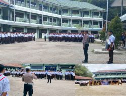 Kasat Lantas Polres Tatot Irup Upacara di SMK Pelangi Makale