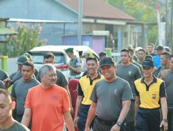 Bupati Pinrang Irwan Hamid Hadiri Jalan Santai dan Senam Bersama Menyambut HUT TNI
