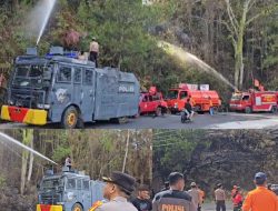 Tim Gabungan Padamkan Kebakaran Kawasan Hutan di Mengkendek