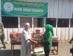 Danramil 1403-03 Belopa menyerahkan Bantuan di Pon-Pes Tahfitzul Quran