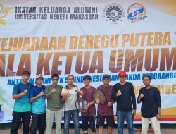 Disaksikan Kajari, Tim Tenis Takalar Persembahkan Dua Juara Pada Turnamen Tenis IKA UNM Ke-II