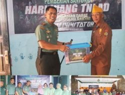 Dandim Toraja Serahkan Santunan ke Warakawuri Sambut Hari Juang TNI-AD