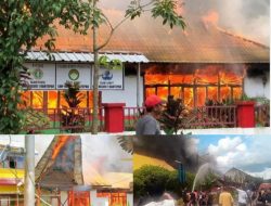 SMPN 1 Rantepao Terbakar, Tujuh RKB Rata Dengan Tanah