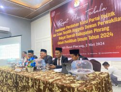 KPU  Rapat Pleno Penetapan Calon Terpilih Anggota DPRD Pinrang