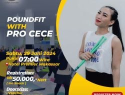 Ayo Ikuti & Meriahkan Senam Poundfit Bersama Pro Cece di Hotel Premier