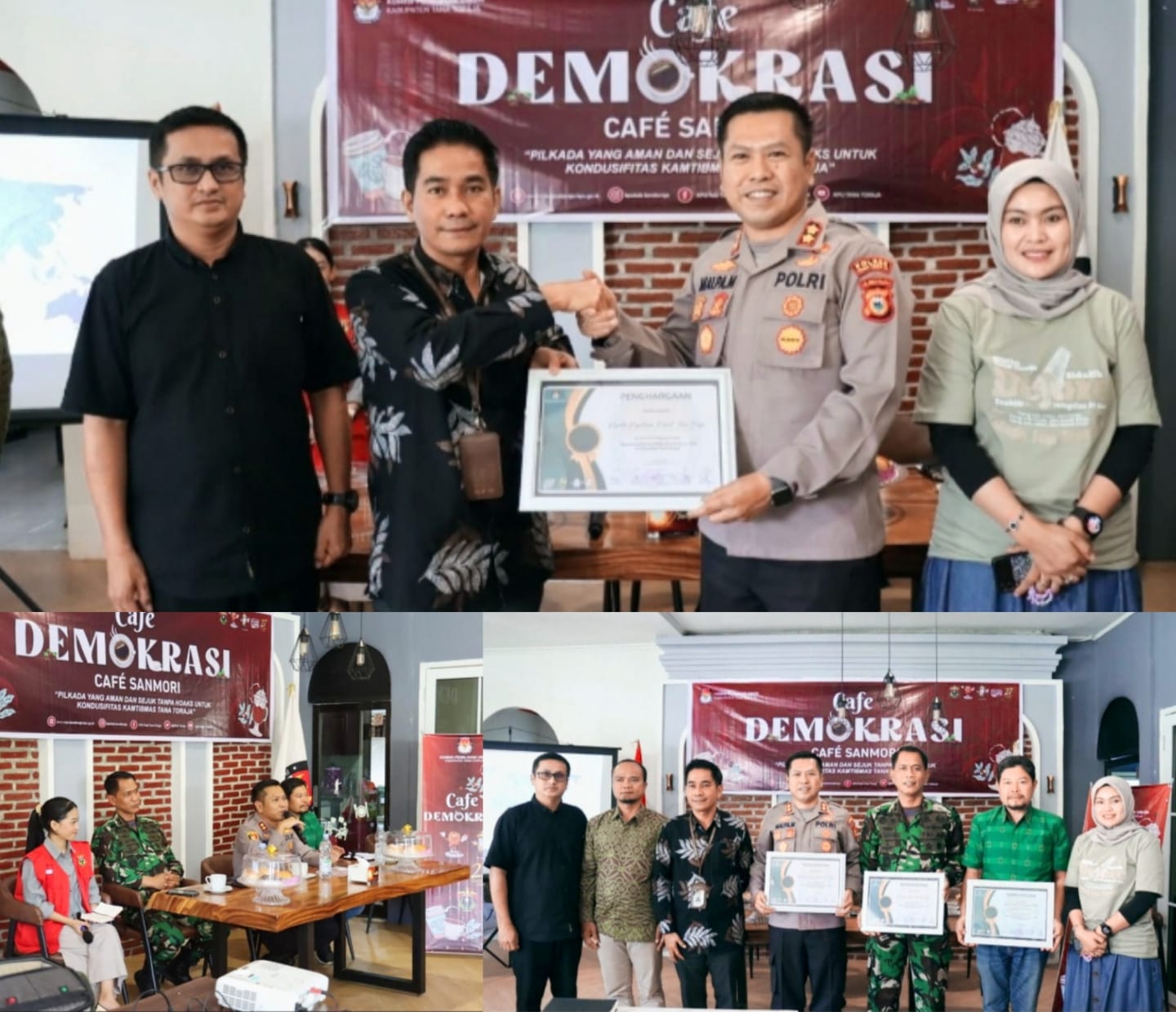Dandim dan Kapolres Tana Toraja Narasumber Diskuasi Cafe Demokrasi