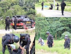 Jibom Gegana Brimob Polda Sulsel Musnahkan Granat UXO Di Rembon