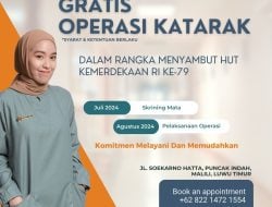 Klinik Mata Malili Gelar Pelayanan Gratis Operasi Katarak