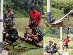 Satgas TMMD Rampungkan Pompa Hidram di Tonglo