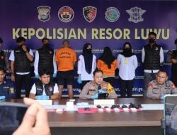 Polres Luwu Amankan Pengedar Beserta Barang Buktinya 584 Butir Obat Tanpa Ijin Edar dan 249 Gram Sabu dari 2 Tersangka