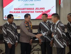 Kapolres Hadiri Acara Silaturahmi dan Pengukuhan Pengurus PP Polri Cabang Luwu
