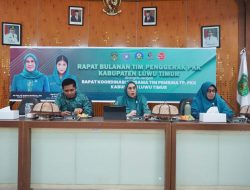 Pimpin Rapat Bulanan PKK Lutim, Sufriaty Budiman : Teruslah Bekerja dengan Baik
