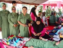 Kodim 1423/Soppeng Gelar Kegiatan Bakti Kesehatan dan Donor Darah