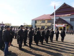 Polres Soppeng Menerima Penugasan 32 Personel BKO Yon C Pelopor/ Brimob Bone