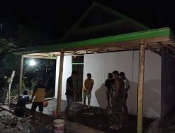 Bangun RTLH Pos Koramil 03/Ganra Jajaran Kodim 1423/Soppeng Kejar Target