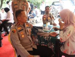 Sambut HUT Humas Polri, Polres Wajo Gelar Donor Darah