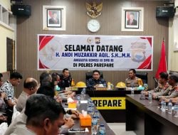 Kapolres Parepare Sambut Komisi III DPR RI: H Andi Muzakkir Aqil: Keluhan Polres Akan Kami Bawa ke Jakarta