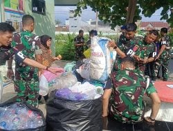 Penimbangan Perdana Bank Sampah di POMDAM XIV Hasanuddin Makassar,Terkumpul 1.000 kg Sampah