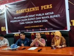 Besok, Debat Publik Pilkada Tana Toraja Hanya Sekali Digelar