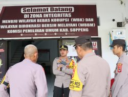 Kapolres Soppeng AKBP H Muh Yusuf Usman Mengunjungi Kantor KPU
