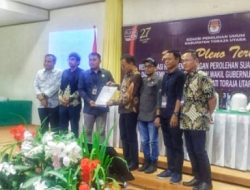 KPU Torut Tetapkan Paslon Dedy-Andrew Pemenang Pilkada