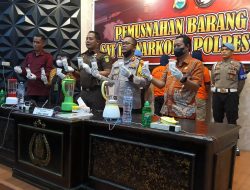 Pemusnahan Barang Bukti Narkotika oleh Sat Resnarkoba Polres Pinrang