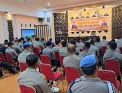 Jelang Nataru, Polres Pinrang Gelar Latihan Pra Operasi Lilin 2024