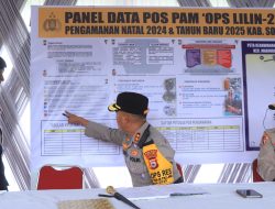 Kapolres Soppeng Melakukan Pengecekan Pos Pengamanan dan Pelayanan di Operasi Lilin 2024