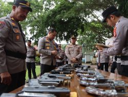 Polres Luwu Gelar Pemeriksaan Senpi, Pastikan Keamanan dan Kepatuhan Personel