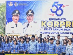 Wabup Zadrak Inspektur Upacara Apel Besar HUT Korpri di Tana Toraja