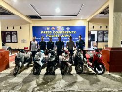 Tim Resmob Polres Luwu dan Wajo Berhasil Ungkap Kasus Curanmor, Amankan Puluhan Barang Bukti
