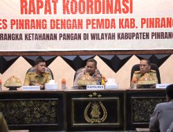 Kadis Tanaman Pangan dan Hortikultura Kabupaten Pinrang A Sinapati Rudi Menghadiri Rakor di Mapolres