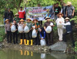 Polres Luwu Gandeng Pemuda Tani Lepas Perdana Bibit Ikan Guna Dukung Ketahanan Pangan