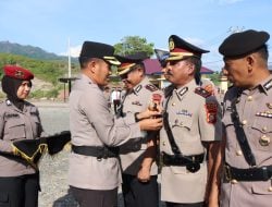 Polres Soppeng menggelar Upacara Serah Terima Jabatan Kasat dan Kapolsek