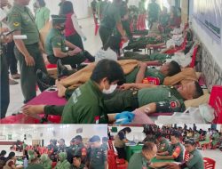 Peringati HUT Ke-79 Persit KCK, Prajurit Kodim 1414/Tator Bakti Sosial Donor Darah