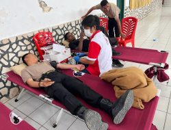 Kolaborasi Polri-TNI Donor Darah HUT Persit Ke-79