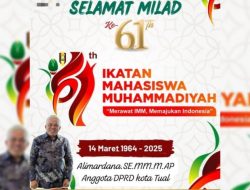 Milad ke-61 IMM, Legislator Kota Tual Ali Mardana Bicara Gerakan Mahasiswa di Era Digital